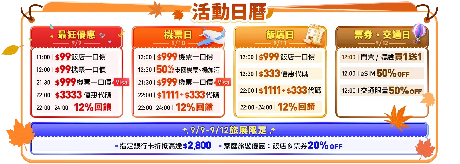 日本、泰國機票$99起